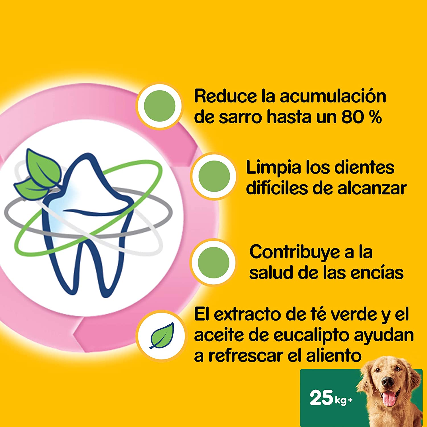  PEDIGREE Pack de 7 Dentastix Fresh de Uso Diario para la Limpieza Dental de los Perros y contra Mal Aliento, para Perros Grandes (Pack de 10) 