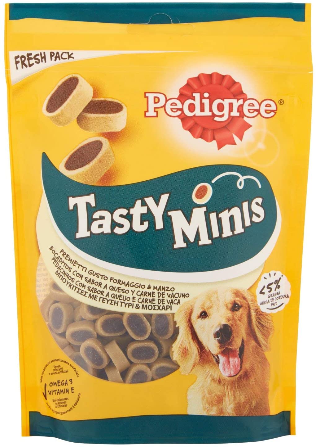  Pedigree Tasty Bites Cheesy Premios para Perros - 140 gr 