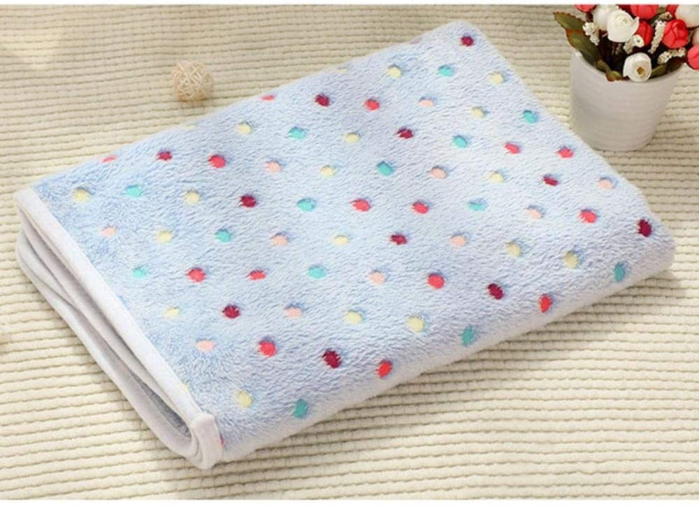  PENVEAT Suministros para Mascotas Warm Cat Cartoon Pet Blanket Soft Fleece Flannel Sleeping Bed Star Print 1PC Dog Bed Cover Mat para Perros, 12, M 