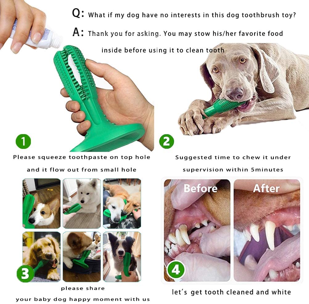  Perro Cepillo de dientes Juguete Masticar Palillo Dientes limpios Higiene Cuidado dental para cachorros 