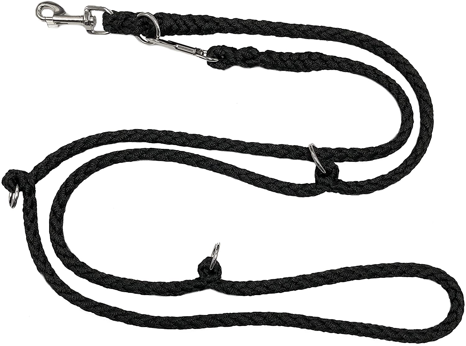  Perros cuerda doble cuerda Jumbo Negro 2,80 m 3 posiciones para perros hasta 70 kg 