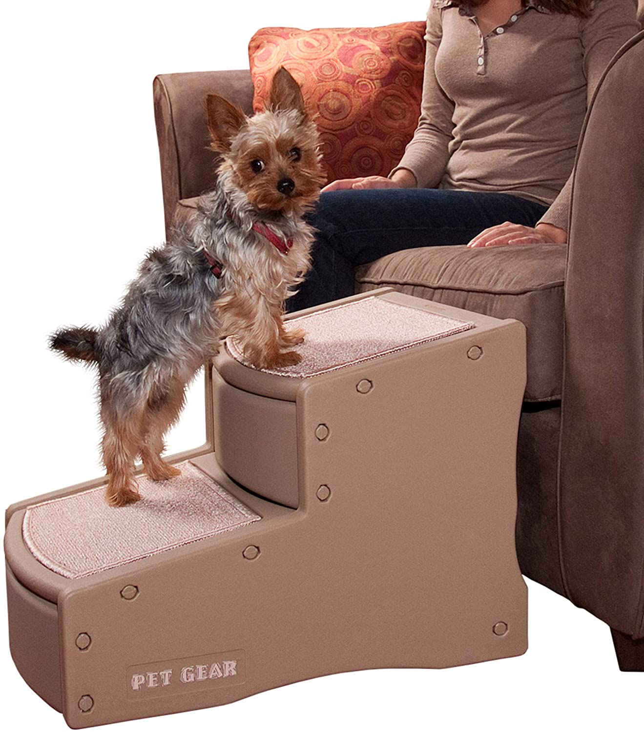  Pet Gear Easy Step II Escalera para Mascota de 2 escalones para Gatos y Perros de hasta 150 Libras 