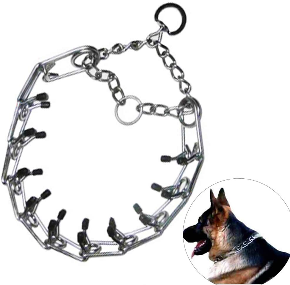  Pet supplies Collar de Cadena de estimulación de Hierro para Mascotas, Collar antichoque para Perro, Cadena de Perro Grande para Entrenamiento 