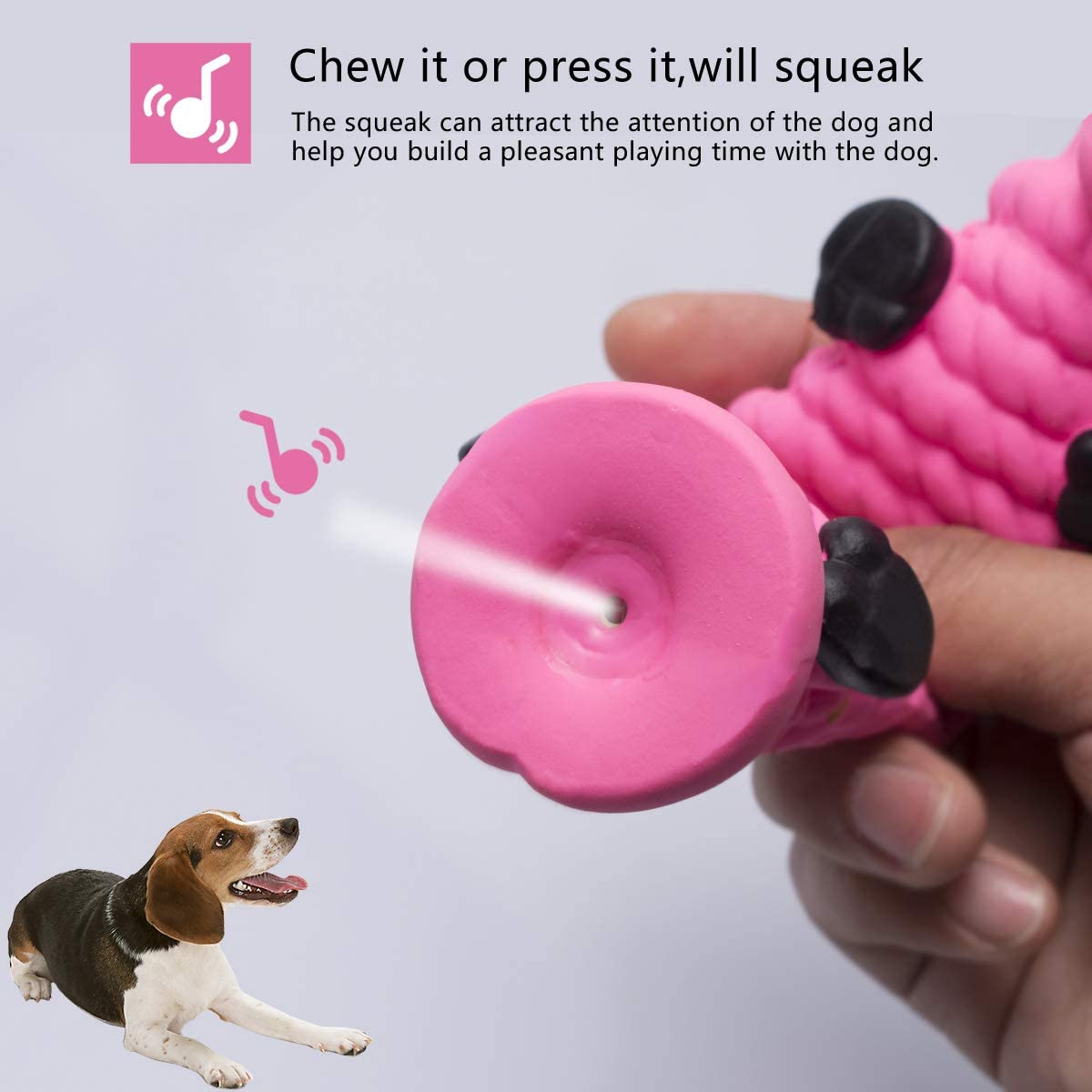  Petper Cw-0070EU - Juguete con sonido de látex para perros, juguetes para animales interactivos para perros adultos y cachorros 