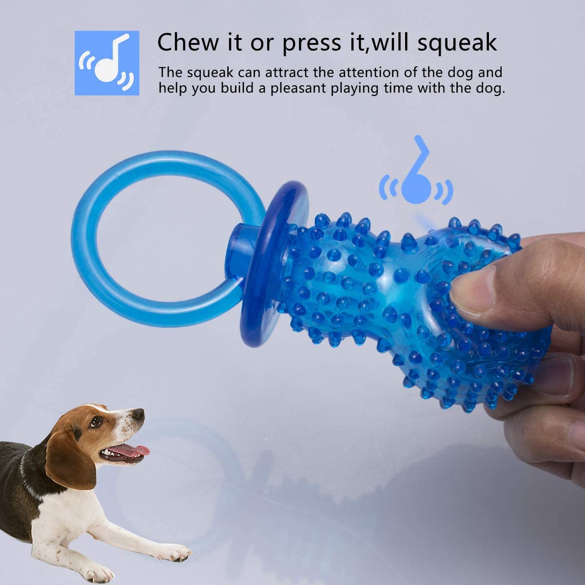  Petper Cw-0088EU - Juguete con sonido para perros, juguete duradero para perros hecho de Tpr con partículas de masaje (amarillo) 