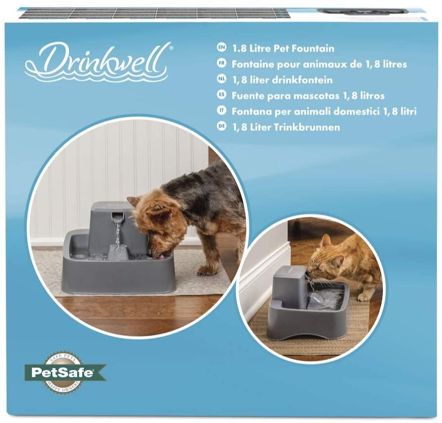  PetSafe PWW19-16794 Drinkwell 1 - Fuente (8 L, Ideal para hogares con Perros pequeños y Gatos, fácil de Limpiar, Incluye Filtro) 