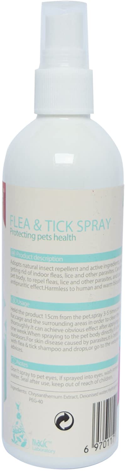  PetSol Tratamiento antipulgas y en garrapatas para Perros, Gatos y Mascotas (con Ingredientes Naturales) 175ml 