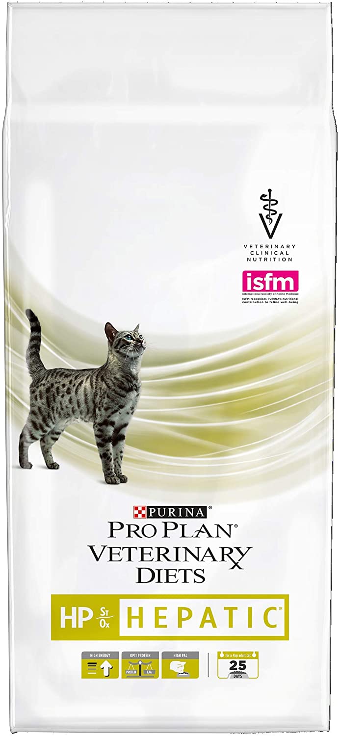  Pro Plan Veterinary Diets Feline HP Hepatic Dry - Comida para Gatos (1,5 kg) 