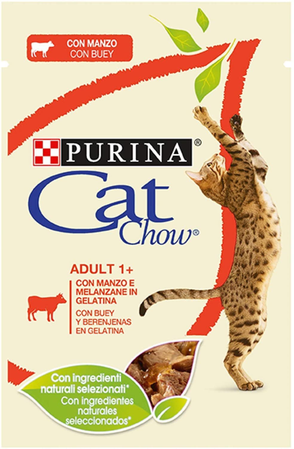  Purina Cat Chow Comida para Gato Junior, Gatito con Pavo 24 x 85 g - 1 Pack 