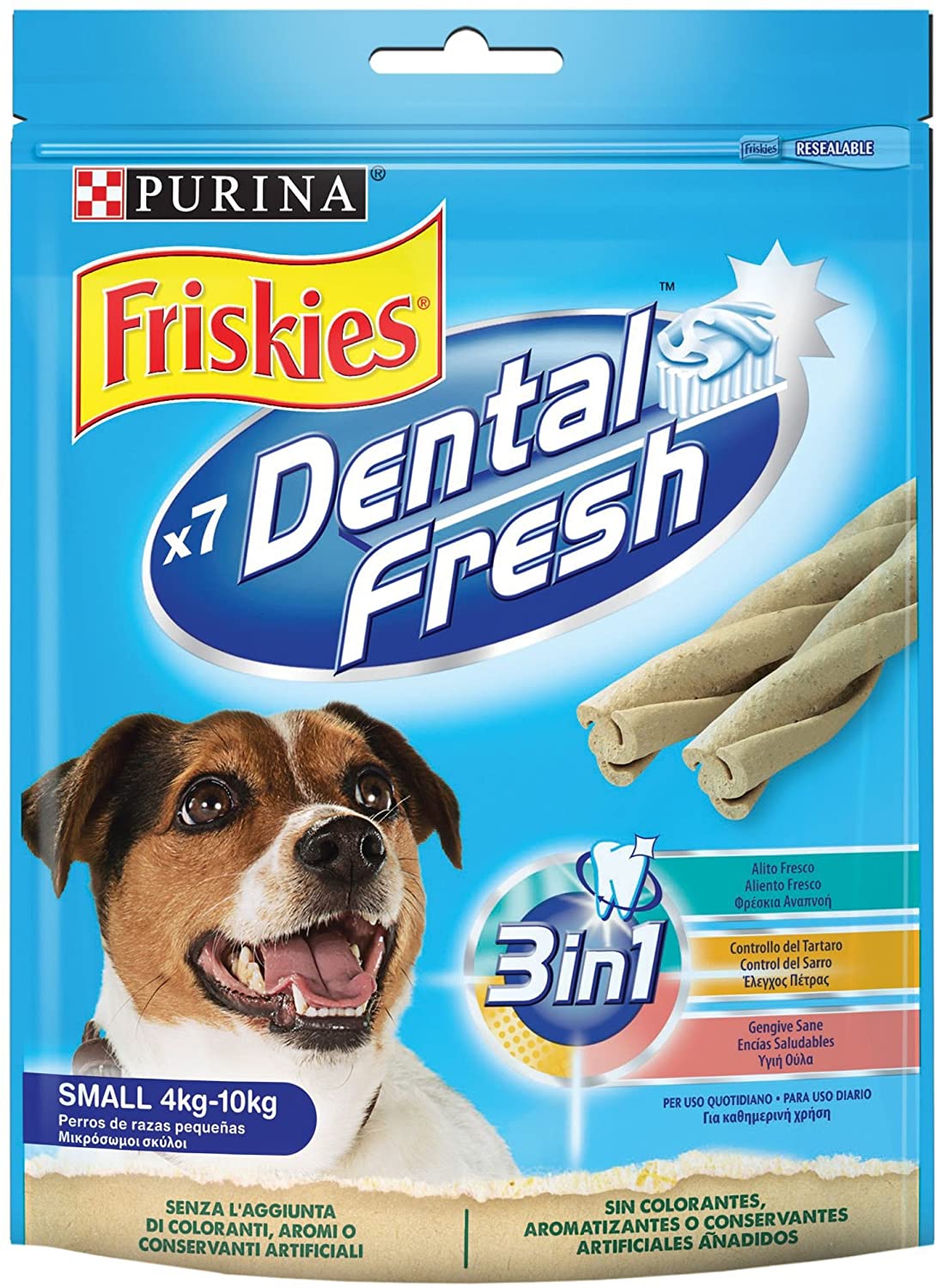  Purina Friskies Dental Fresh golosinas dental para Perro Pequeño 6 x 110 g 