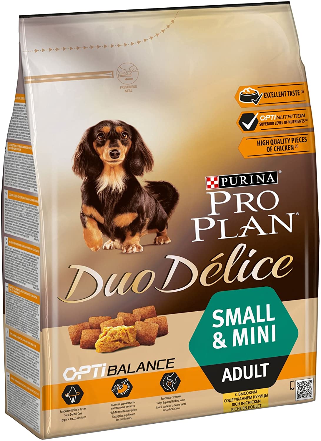  Purina ProPlan Duo Delice Mini pienso para Perro pequeño Adulto 4 x 2,5 Kg 