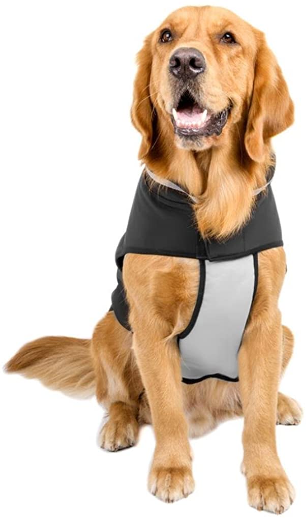  RETUROM Ropa para Mascotas, Impermeable Mascota Perro Grande Cachorro Chaleco Ropa Abrigo 