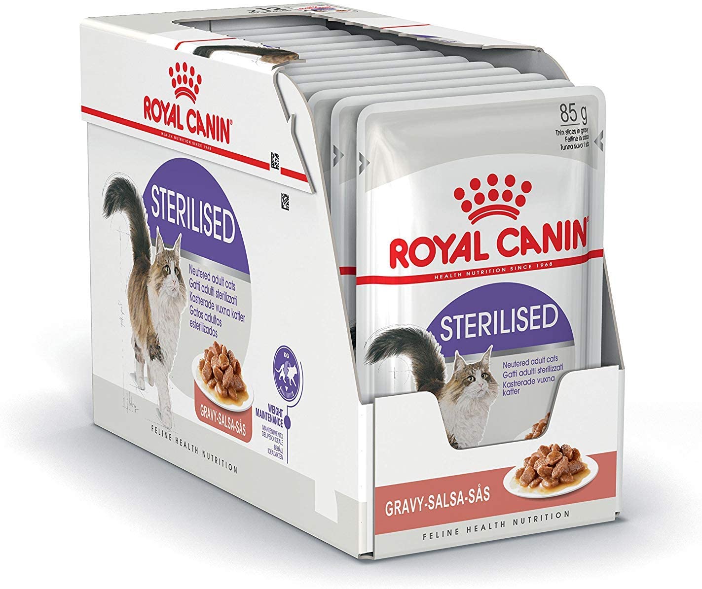  ROYAL CANIN Sterilised Comida para Gatos - Paquete de 12 x 85 gr - Total: 1020 gr 