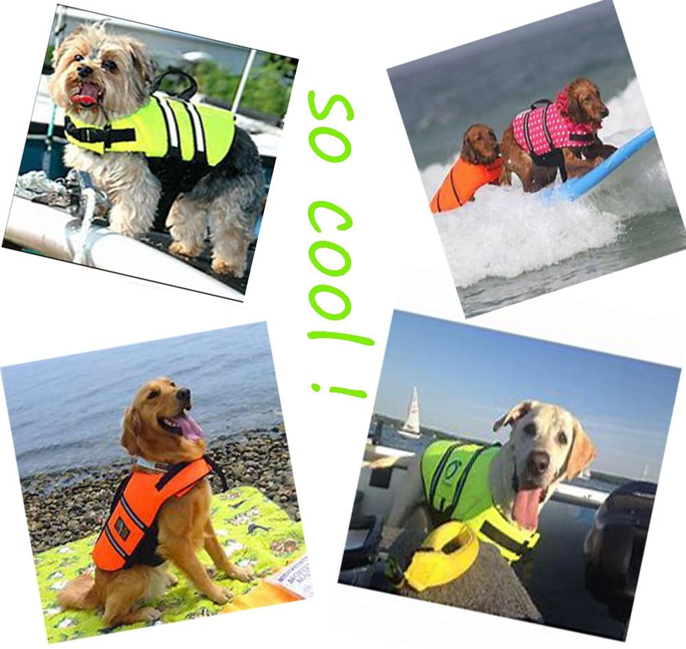  SILD color Pet Chaleco salvavidas tamaño ajustable perro Salvavidas Seguridad Chaleco reflectante para mascotas Salvavidas chaleco de vida de ahorro de perro abrigo para natación Surfing(M) 