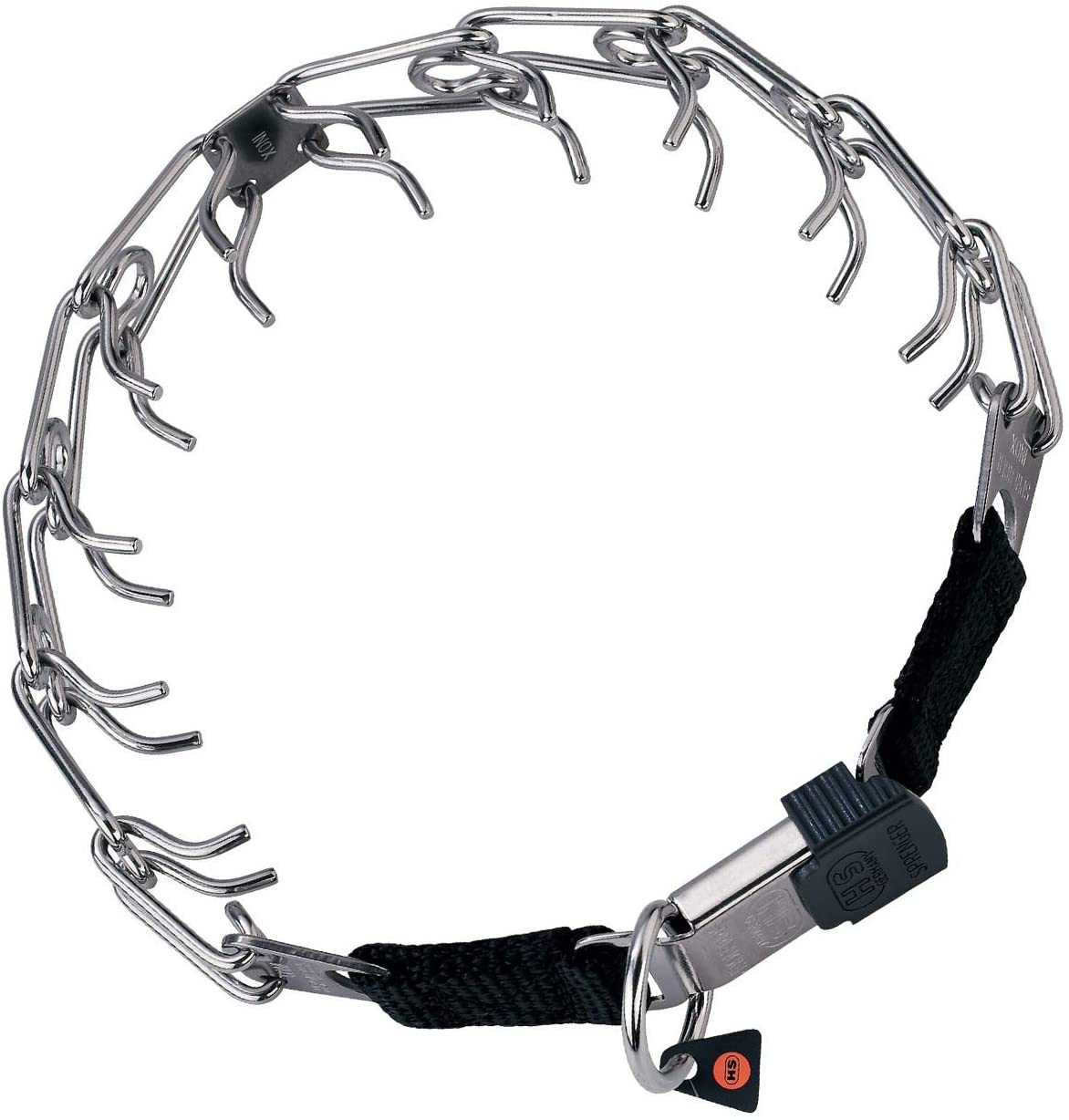  Sprenger - Collar Sprenger Ultra Plus Acero Inox Cierre Clicklock - 2149 - 3,2 mm x 52 cm, Negro 