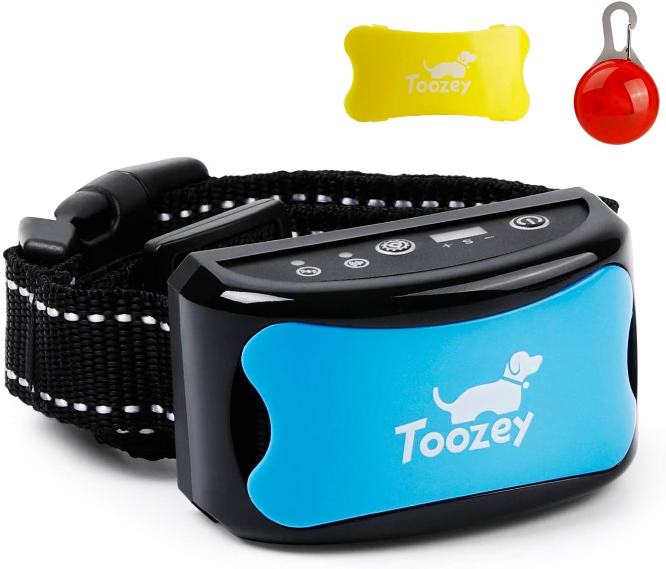  Toozey Collar antiladrido para Perros, vibración Recargable y Ajustable 3 en 1 - Collar Educativo Seguro y automático con Remolque Ligero y Libro electrónico de Entrenamiento 