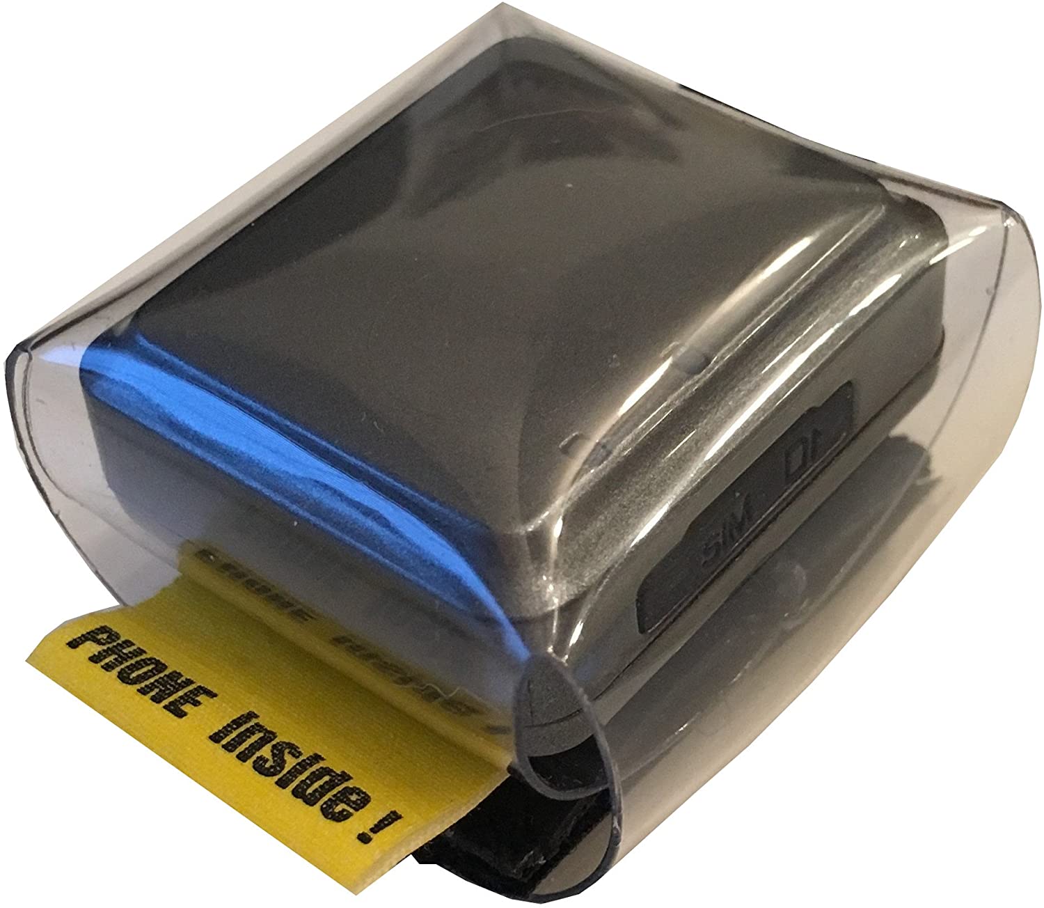  'Tracker de bolsa de alta calidad PVC, cierre con velcro, compartimento para dirección, Nota Label "Phone Inside., para GPS Tracker 40 x 34 x 14 mm, en 2 Cuello banda disponible 