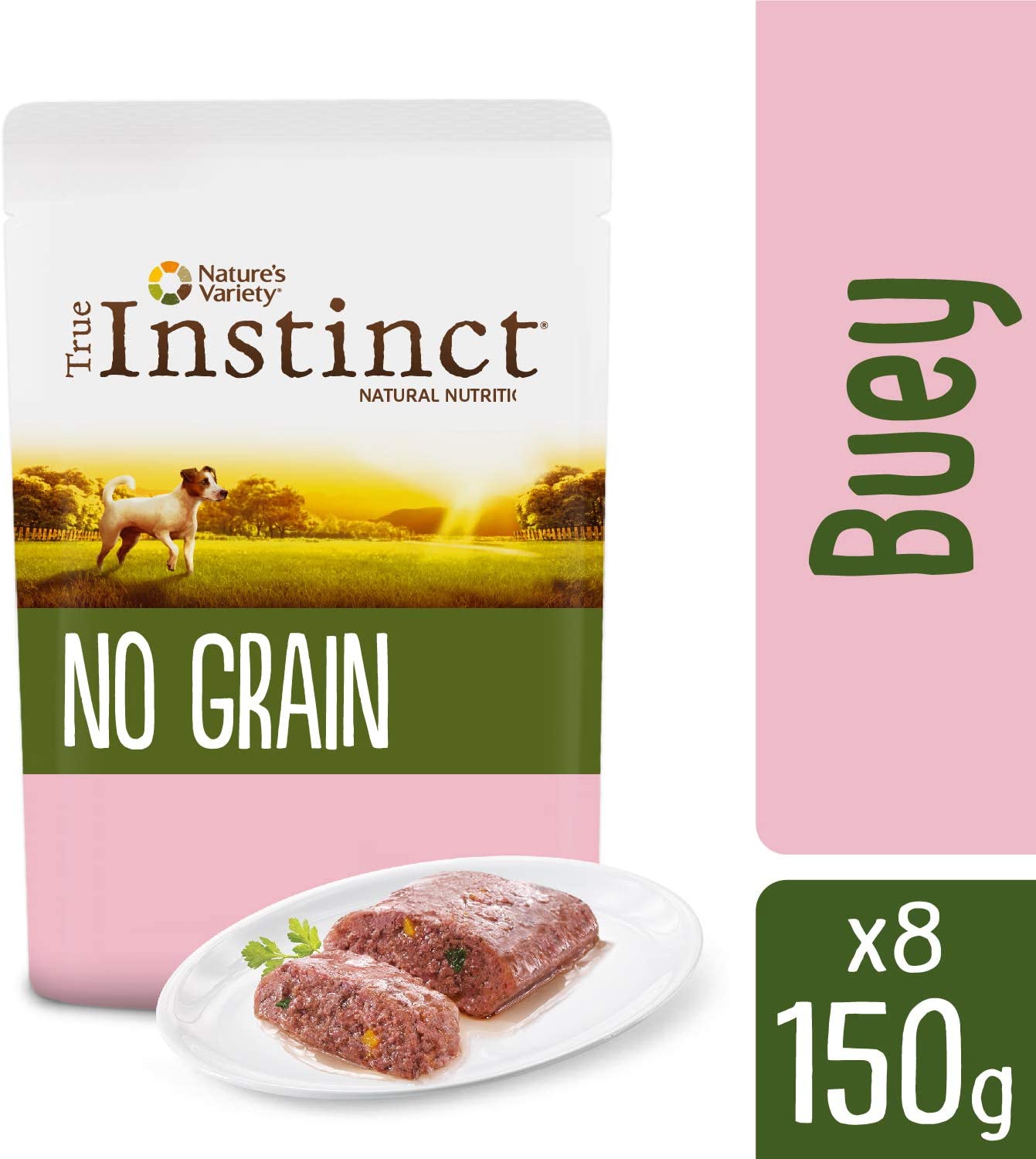 True Instinct No Grain Mini Paté de Buey para Perros 150 gr - Pack de 8 