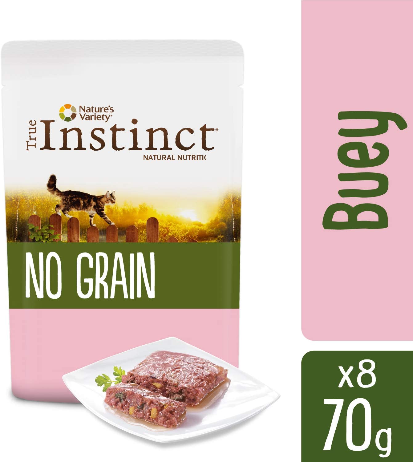  True Instinct No Grain Paté de Buey con Verduras para Gatos 70 gr - Pack de 8 