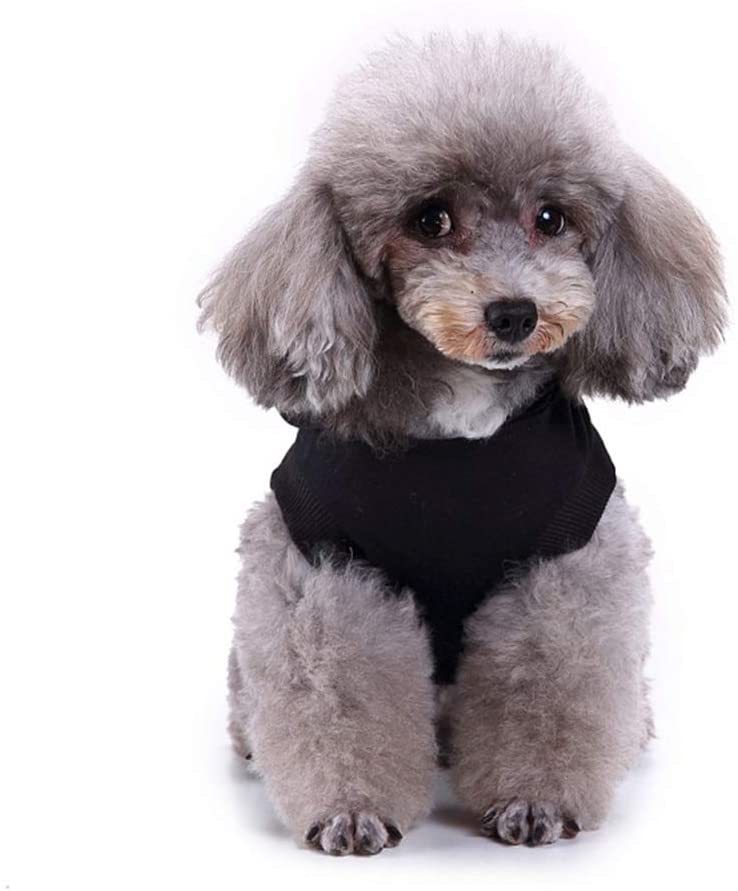  TUOTANG Suministros para Mascotas Ropa para Perros Chaleco Color Sólido Ropa de Verano para Mascotas Camiseta,Negro 1,XL 