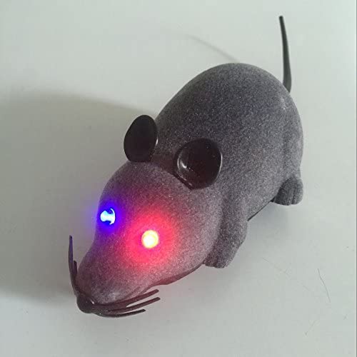  Twshiny Control Remoto inalámbrico LED RC de ratón de la Rata del Juguete para Perro del Gato de la Novedad para Mascotas Regalo Divertido Gray 
