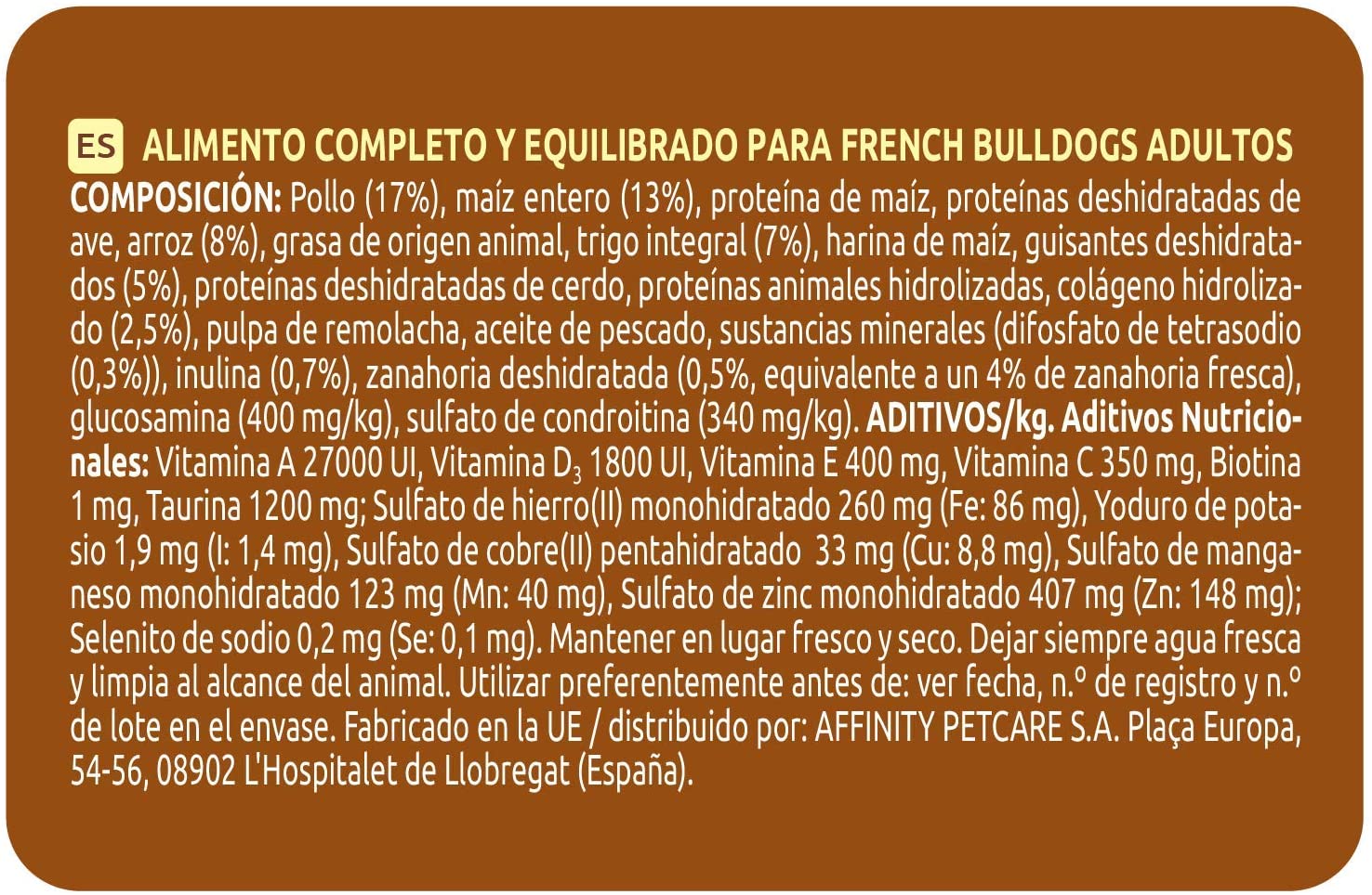  ultima Pienso para Perros French Bulldog - Pack de 4 x 1.5 kg, Total: 6 kg 