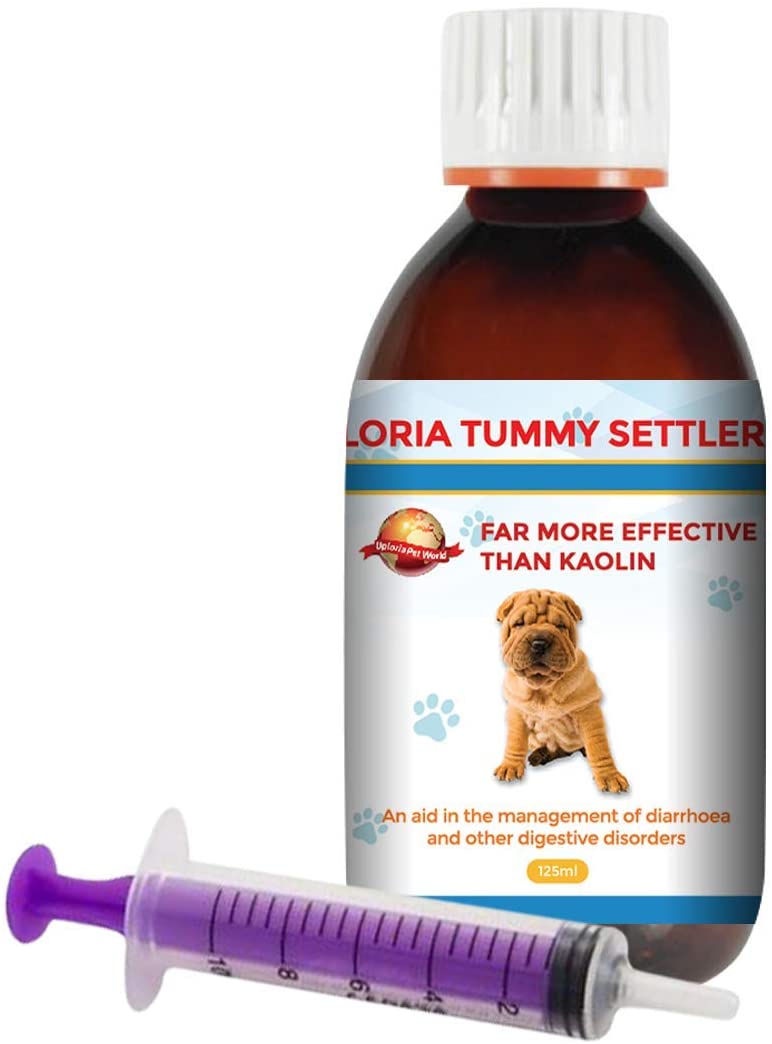  Uploria Pet World Tratamiento Y Alivio De La Diarrea De Acción Rápida para Perros | Mucho Más Eficaz Que El Caolín | Solución Digestiva Eficaz 100% Natural Botella De 125 ml 