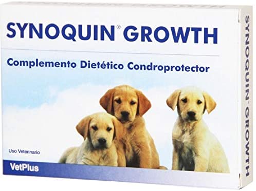  VetPlus Synoquin Growth Envase con 60 Comprimidos de Suplemento Nutricional para Perros 