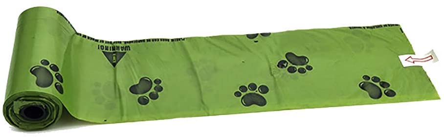  WGGLK Bolsa De Aseo para Mascotas De 8 Rollos, Bolsa De Basura Biodegradable, Bolsa De Basura para Perros Gruesa, Resistente A Fugas Y Resistente. 