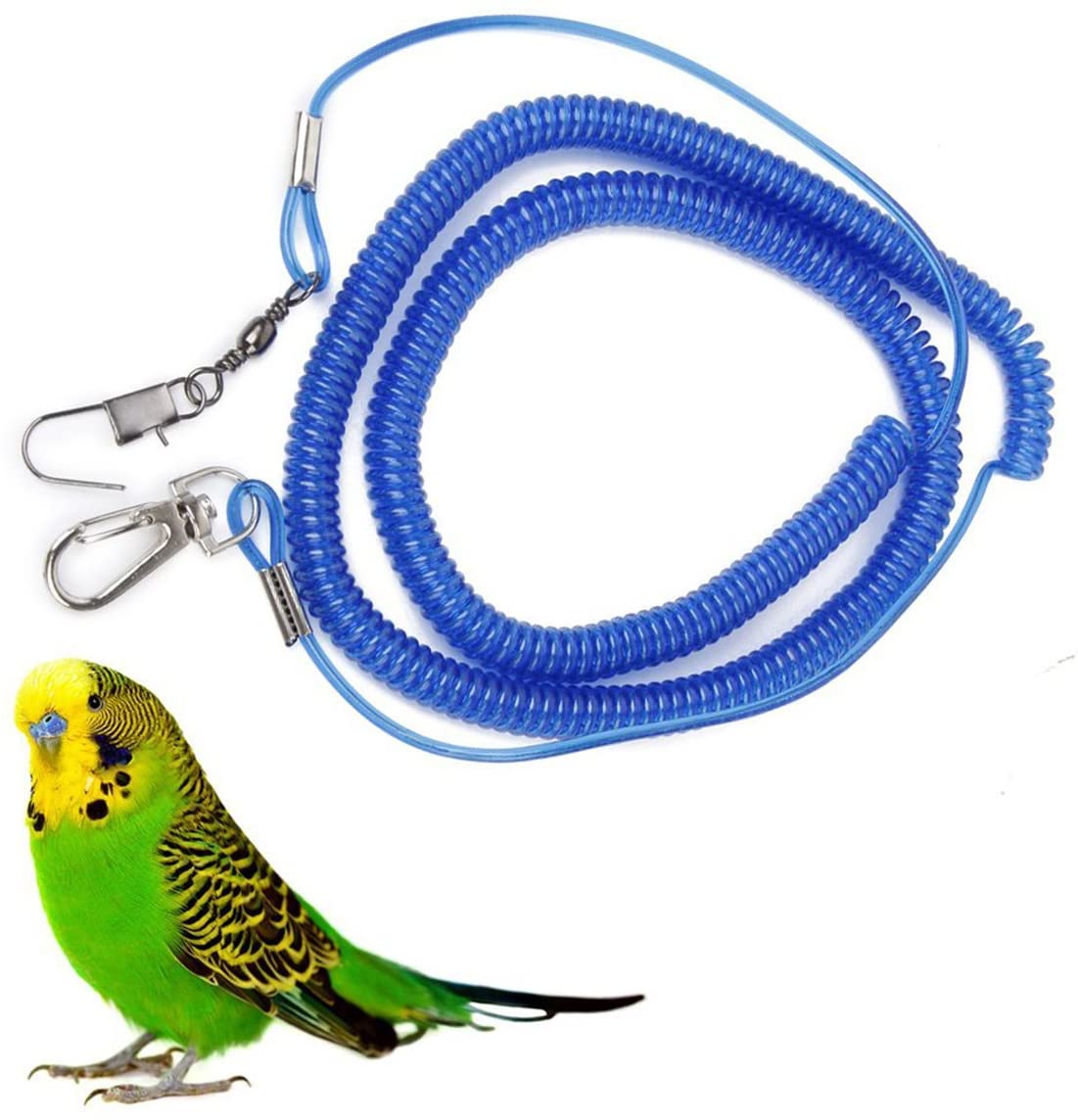  WINOMO Parrot Bird Correa Kit anti-bite Flying Formación cuerda (Azul) 