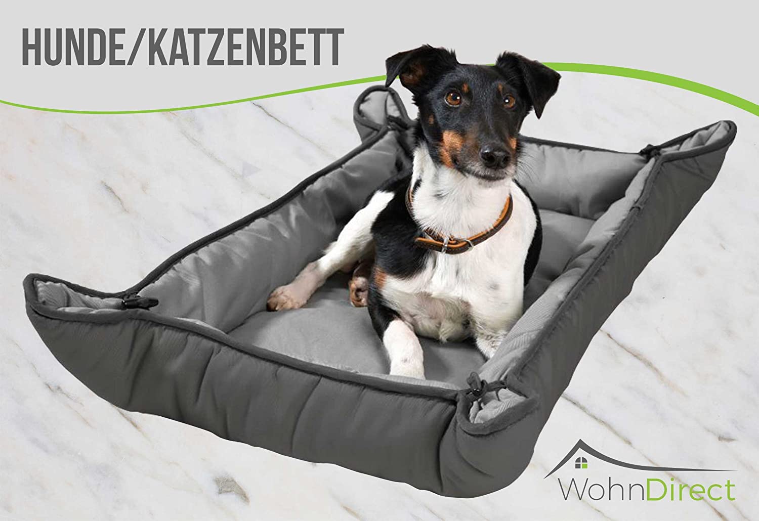  WohnDirect Cama portátil para Mascotas: cómodo, Plegable, Lavable, práctico, fácil de Limpiar, Ideal para Viajes, Dormir para Gatos y Perros, móvil 2 en 1 Manta + Nido Ambos Lados se Puede Utilizar 