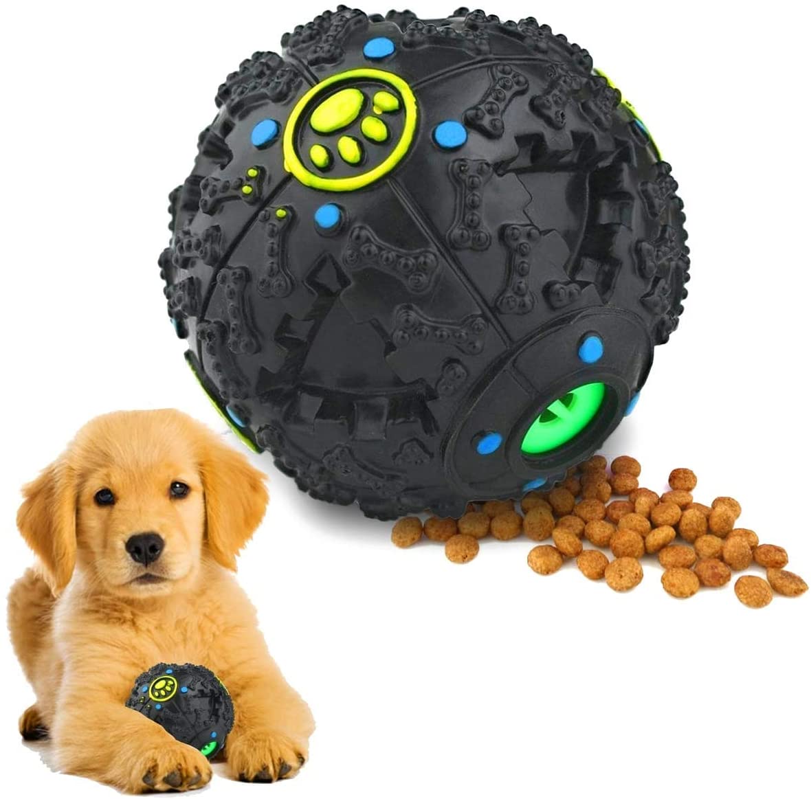  WXJHA Alimentador de Bolas de Juguete para Perros, Alimentador Lento Juguete Iq para Mascotas, Juguete Actividad interactiva dispensación Alimentos Pelotas Mascotas Mascotas 