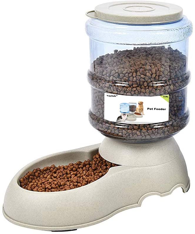  Yizish automático dispensador de Mascotas Juego 3.5l + Botella de Comida de Agua para Mascotas para al Aire Libre, Alimentador de Comida para Mascotas con Bebedero para Perros Gatos Mascotas Animales 