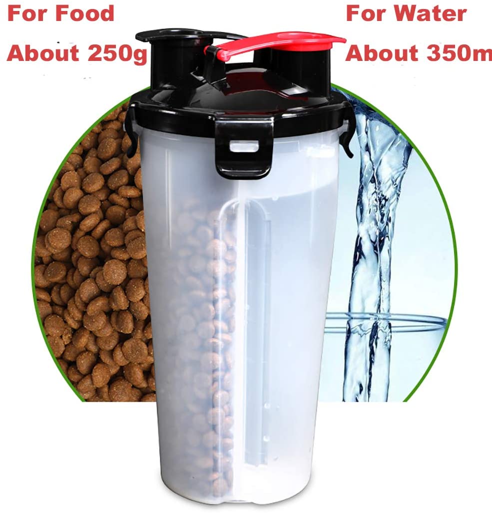  Yizish automático dispensador de Mascotas Juego 3.5l + Botella de Comida de Agua para Mascotas para al Aire Libre, Alimentador de Comida para Mascotas con Bebedero para Perros Gatos Mascotas Animales 