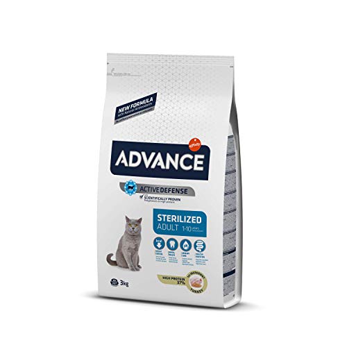 Advance Adult Sterilized - Pienso para Gatos Adultos esterilizados con Pavo y Cebada - 3 kg