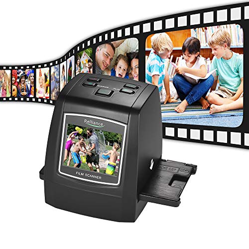 Aibecy - Escáner de película de Alta resolución, conversión de 35/135 /126/110 /8mm Color, Monocromo, Diapositiva, película, Negativo, en, Imagen Digital, LCD, Integrado, edición, Software