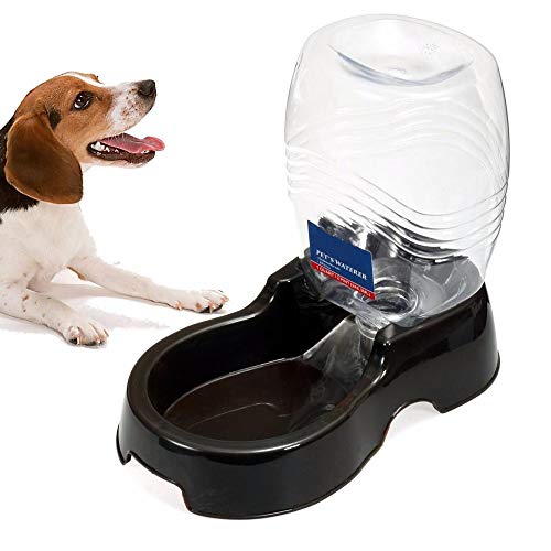 Alimentador de agua para mascotas 946 ml gato del perro casero de agua automático dispensador de alimentos bebidas Bebedor Plato Comedero de alimentador automático de Waterer Negro Otros animales pequ