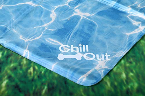 ALL FOR PAWS Manta Refrescante Chill out, Azul, Large