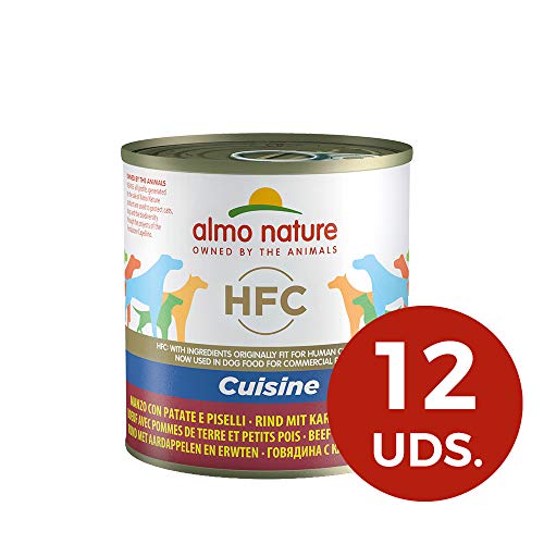 Almo Nature Dog HFC Cuisine Vacuno, Patata y Guisantes - Paquete de 12 x 290 gr (Total: 3480 gr)