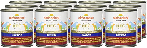 Almo Nature Dog HFC Cuisine Vacuno, Patata y Guisantes - Paquete de 12 x 290 gr (Total: 3480 gr)