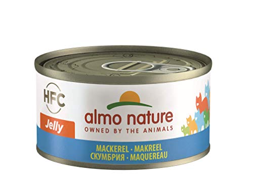 almo nature HFC Jelly - Comida para Gatos con Mackerel (24 x 70 g, Lata de 24 x 70 g)