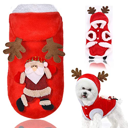 AMURAO Ropa para Perros de Navidad Lindo Traje de Perro pequeño Vestido de Dibujos Animados Ropa para Perros Kitty Producto para Mascotas