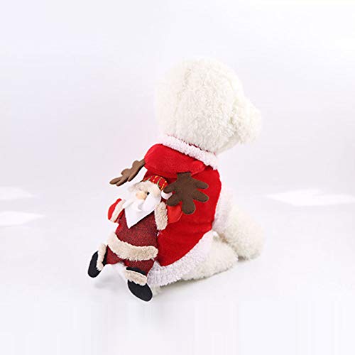 ANYIKE Abrigo de algodón para Perro, para Navidad, Invierno, cálido suéter de Papá Noel