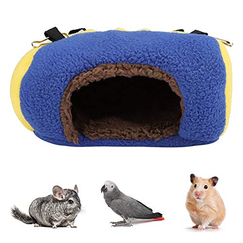 Atyhao Hamster Hammock, Small Pet Hanging House Nido para Dormir cálido Hamster Mat Suministros de Cama para Loros Sugar Gilder Squirrels(Top Amarillo)