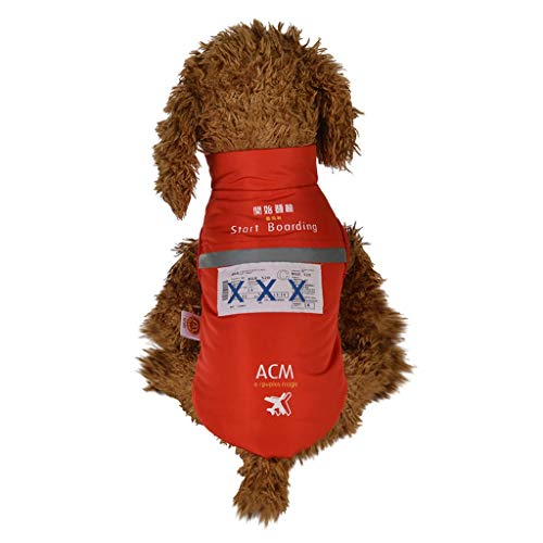 Baohooya Ropa Perro Pequeño Chihuahua Yorkshire - Camiseta para Gatos Abrigo de Avión Mascotas Perros Accesorios Ropa(Rojo,L)