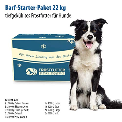 barf Starter Incluye 22 kg Paquete Verde pansen, hojas estómago, pollo (gewolft), Grillplanet (vacuno), corazón gewolft y mucho más