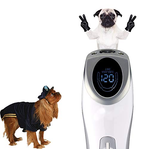 BASMPP Máquina De Afeitar Eléctrica Profesional para Mascotas Pantalla LED Máquina De Corte De Pelo para Recortadora De Perros Máquina Adecuada para Todas Las Mascotas