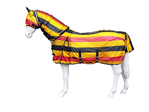 Best On Horse - Protector para caballos (protección contra rayos UV, tamaño: 80 cm, manta, protección para cuello, protección contra insectos, todos los tamaños), diferentes colores, jirafa