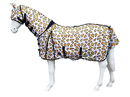 Best On Horse - Protector para caballos (protección contra rayos UV, tamaño: 80 cm, manta, protección para cuello, protección contra insectos, todos los tamaños), diferentes colores, jirafa
