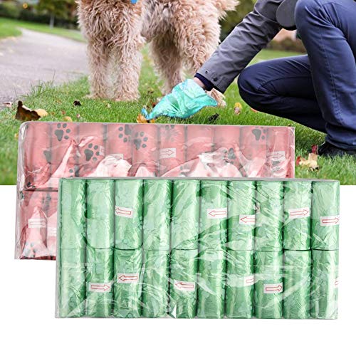 Bolsa de basura para mascotas, 40 rollos Bolsa de limpieza para el corazón Bolsa de recogida de excrementos de mascotas para perros y gatos Bolsas de excrementos de residuos para mascotas para viajar
